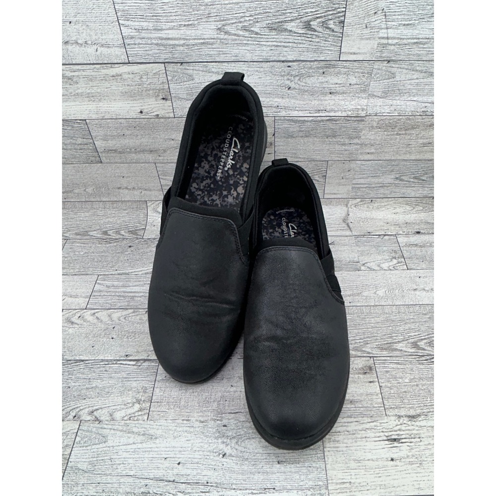 Clarks Cloudsteppers Sillian 2.0 Moon Black Slip On Loafers Women Sz 9 26168987